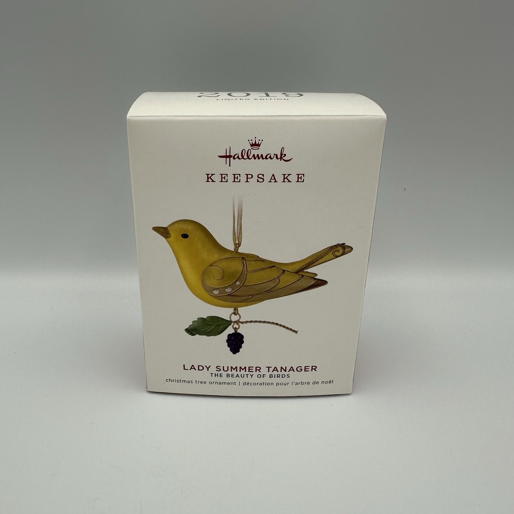 Hallmark Keepsake Ornament Lady Summer Tanager Beauty of Birds 2019 Repaint Ltd
